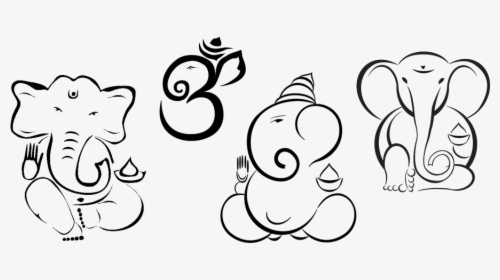 Simple Ganesh Drawing Easy, HD Png Download, Transparent PNG