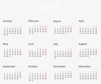 Calendar 2017 Png, Transparent Png, Transparent PNG