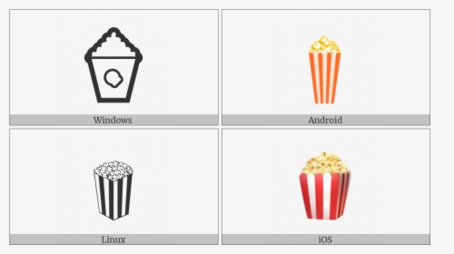 Popcorn On Various Operating Systems - Junk Food, HD Png Download, Transparent PNG