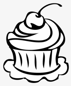 Cupcake Black And White Drawing Clipart Transparent - Coloring Pages Of Cupcakes, HD Png Download, Transparent PNG