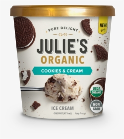 Transparent Cookies And Cream Png - Julie's Organic Ice Cream, Png Download, Transparent PNG