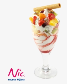 Soft Ice Cream With Fruit, HD Png Download, Transparent PNG