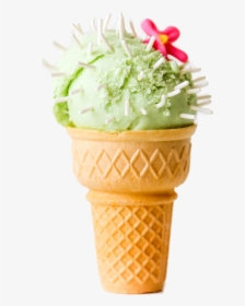 Cone Ice Cream Png Photo Background - Cactus Ice Cream Cone, Transparent Png, Transparent PNG