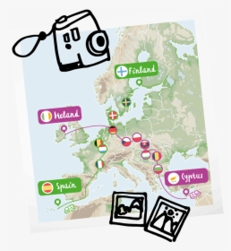 Road Trip Project Europe Routes - Illustration, HD Png Download, Transparent PNG