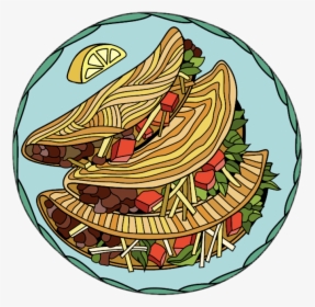 Food Mexicanfood Mexican Taco Tacos Abstract Colorful - Fast Food, HD Png Download, Transparent PNG