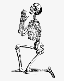 Praying Skeleton Clip Arts - Skeleton Praying Png, Transparent Png, Transparent PNG