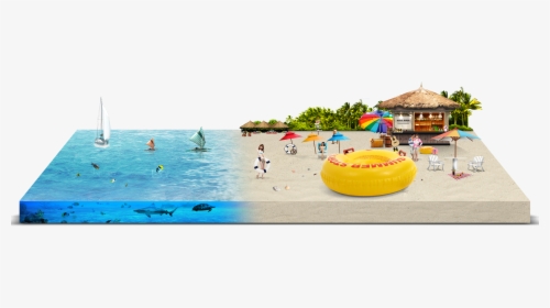 Drawing Of The Beach Png Image, Transparent Png, Transparent PNG