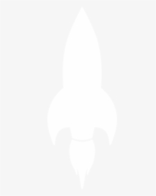 Rocket Ship Silhouette By Paperlightbox - White Rocket Ship Silhouette, HD Png Download, Transparent PNG