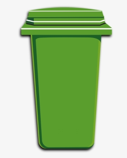 Green, Trash, Bin, Can, Plastic, Container, Garbage - Trash Bin Vector Png, Transparent Png, Transparent PNG