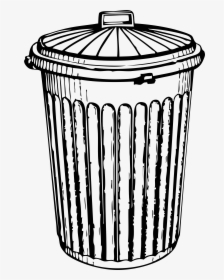 Clipart Of Detailed, Areas And Fin - Trash Can Clip Art, HD Png Download, Transparent PNG