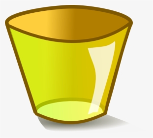 Empty Yellow Trash Can Svg Clip Arts - Yellow Trash Can Clip Art, HD Png Download, Transparent PNG
