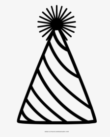 Birthday Hat Coloring Page - Birthday Hat Coloring Pages, HD Png Download, Transparent PNG