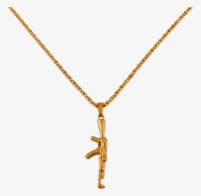 The Kalash Pendant Features A Gold Finish Ak 47 Charm Pendant Hd Png Download Transparent Png Image Pngitem - gold charm roblox