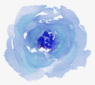 Blue Watercolor Flower Png - Blue Png Watercolor Flowers, Transparent Png, Transparent PNG