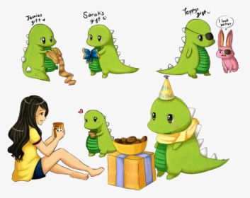 Dinosaurs Birthday By Jewieee - Happy Birthday Dinosaur Cute, HD Png Download, Transparent PNG
