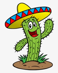 #cactus #greencactus #sombrero #mexicansombrero #gorra - Cactus With Hat Cartoon, HD Png Download, Transparent PNG