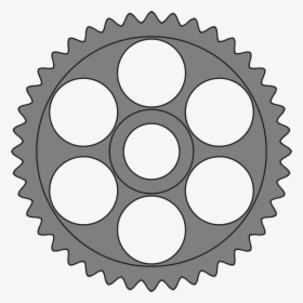 40-tooth Gear With Circular Holes Clip Arts - Gear With 40 Teeth, HD Png Download, Transparent PNG