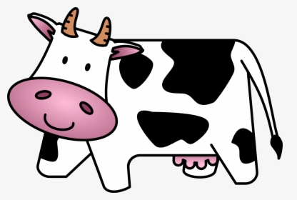Cow Clipart Black And White, HD Png Download, Transparent PNG