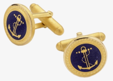 Anchor & Rope Cufflinks - Gold Cufflink Anchor Clegg, HD Png Download, Transparent PNG