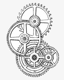 Transparent Brain Gears Png - Gears Drawing, Png Download, Transparent PNG