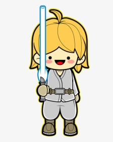 Clipart Library Library Yoda Tiefighters Star Wars - Baby Luke Skywalker Cartoon, HD Png Download, Transparent PNG