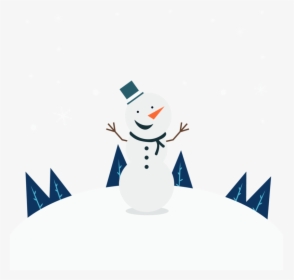 Transparent Snowman Silhouette Png - Cute Winter Png, Png Download, Transparent PNG