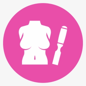A Pink Circular Image Of A Woman S Breasts And A Chisel - Girl Scouts Financial Literacy, HD Png Download, Transparent PNG