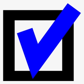 Blue Checkmark With Box Svg Clip Arts - Box With A Blue Check Mark, HD Png Download, Transparent PNG