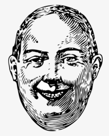 Man, Face, Fat, Smiling, Smile, Avatar - Drawing Of A Fat Head, HD Png Download, Transparent PNG