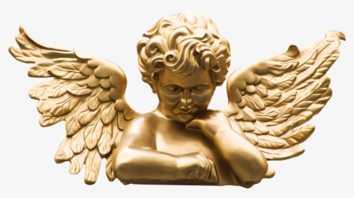 Golden Angel - Angel Face Statue Png, Transparent Png, Transparent PNG