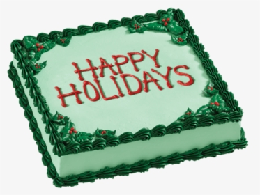 Happy Holidays Square Cake - Birthday Cake, HD Png Download, Transparent PNG