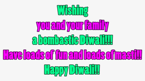 Happy Diwali Png Text Quotes - Colorfulness, Transparent Png, Transparent PNG