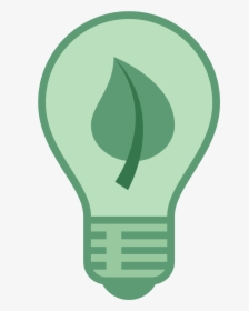 Leaf In A Lightbulb, Hd Png Download , Png Download - Green Icon, Transparent Png, Transparent PNG