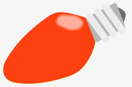 Bulb Clipart Orange - Red Christmas Light Bulb Clipart, HD Png Download, Transparent PNG