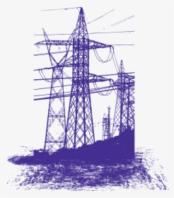 Euclidean Electricity High Transmission Pole Vector - Electric Tower Vector, HD Png Download, Transparent PNG