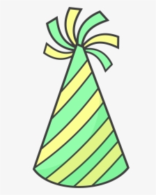 Green Party Hat - Birthday Party Hat Clipart Black And White, HD Png Download, Transparent PNG