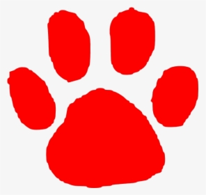 Paw Print Red Clip Art At Clker Vector Animal Foot - Blue Paw Print Clip Art, HD Png Download, Transparent PNG