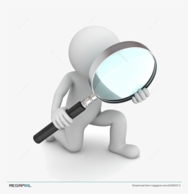 Magnifying Glass Png Man - Person Magnifying Glass Clipart, Transparent Png, Transparent PNG