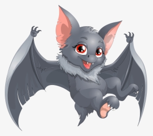 Transparent Halloween Bat Cartoon Png Clipart - Bat Cartoon Png, Png Download, Transparent PNG