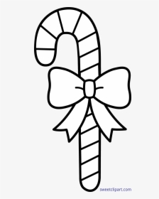 Clip Art Candy Cane Black And White - Candy Canes Black And White, HD Png Download, Transparent PNG