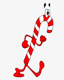 Vacation, Christmas, Holiday, Clip Art, Candy Cane - Candy Cane Person Cartoon, HD Png Download, Transparent PNG