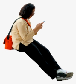 Transparent Woman Sitting Png - People Sitting Side View, Png Download, Transparent PNG