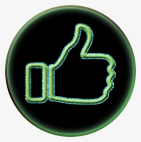 Glowing Like Button - Neon, HD Png Download, Transparent PNG