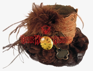 Brown Lace Steampunk Mini Top Hat - Costume Hat, HD Png Download, Transparent PNG