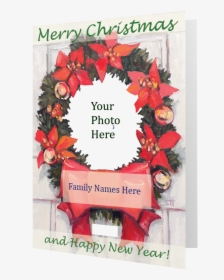 Artist Signature Holiday Photo Card Christmas Wreath, HD Png Download, Transparent PNG