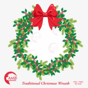 Holiday Christmas Wreath Traditional Clipart Base Transparent - Christmas Day, HD Png Download, Transparent PNG