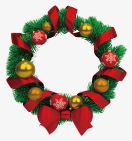 Transparent Holiday Garland Png - Christmas Wreath White Background, Png Download, Transparent PNG