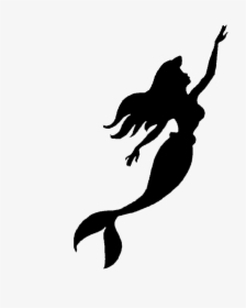 Mermaid Tail Silhouette Png - Ariel Little Mermaid Silhouette, Transparent Png, Transparent PNG