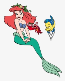 Little Mermaid Ariel And Flounder, HD Png Download, Transparent PNG