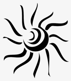 Sun Rays Clip Art Black And White - Transparent Sun Tattoo Png, Png Download, Transparent PNG
